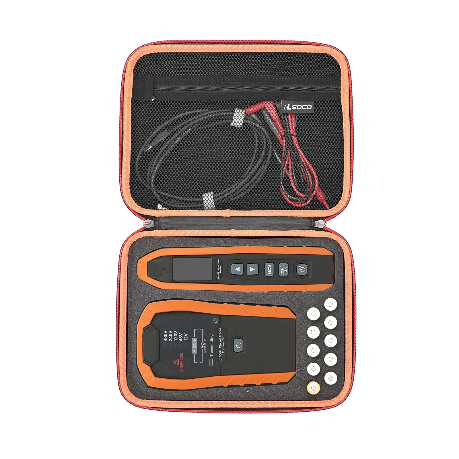 Hard Case Compatible With Klein Tools ET450 Advanced Underground Circuit Breaker Finder and Wire Tracer Kit Tools Organizer Case