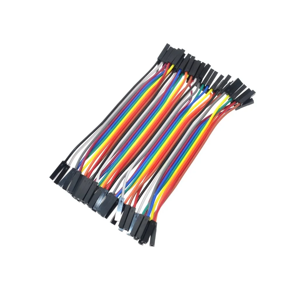 40 CABLES female female 10cm jumpers dupont 2,54 arduino pic protoboars