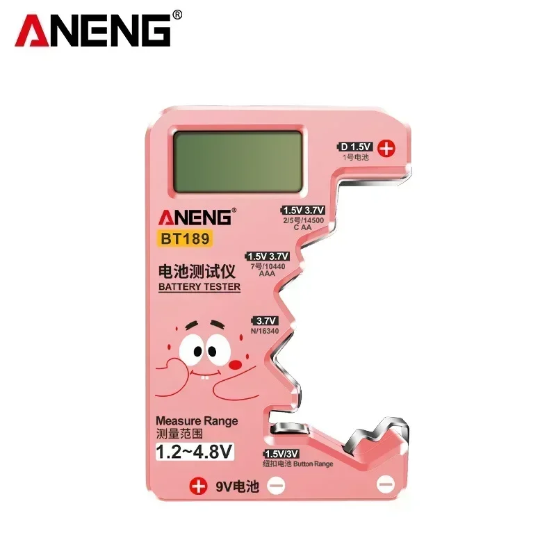 ANENG BT189 Button Cell Battery Tester 9V N D C AA AAA Universal Household LCD Display Battery Tester Power Bank Detectors Tools