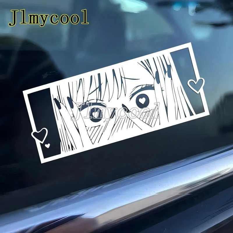 Schüchternes Anime-Mädchen mit liebevollen Augen Aufkleber, JDM-Stil, japanischer Anime-Stil, hohe Qualität für Fenster für einen einzigartigen Look