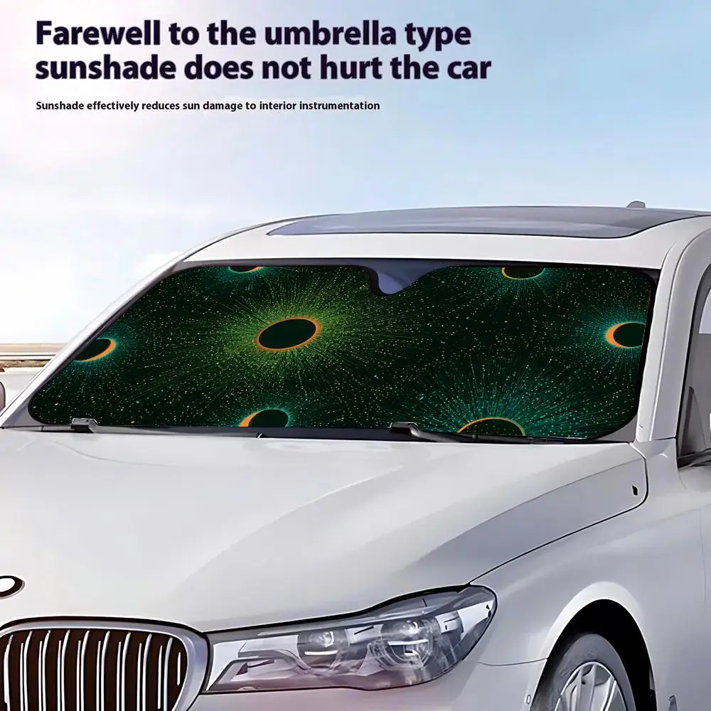 Starry Fantasy Universe Sun Visor Retractable Car Sun Visor Anti-Glare UV Protection Front Window Sunshade