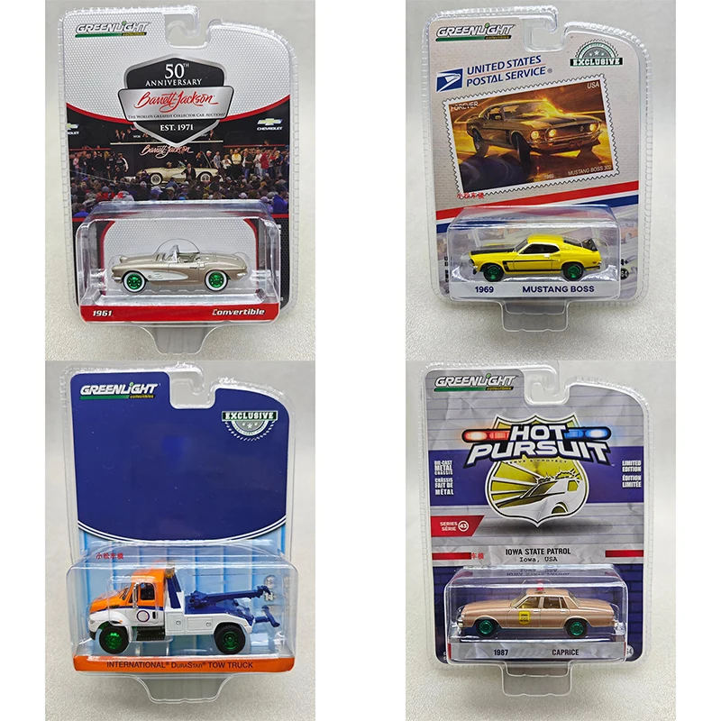 

Greenlight 1:64 Convertible Mustang Boss GT-R "Green Machine" Thermal Tracking Die-Cast Alloy Model Car Collectible Ornament