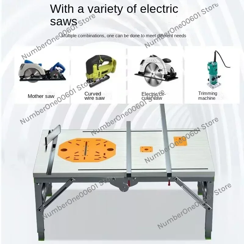 DIY folding workbench multifunctional woodworking workbench woodworking saw table portable folding lifting saw table decoration