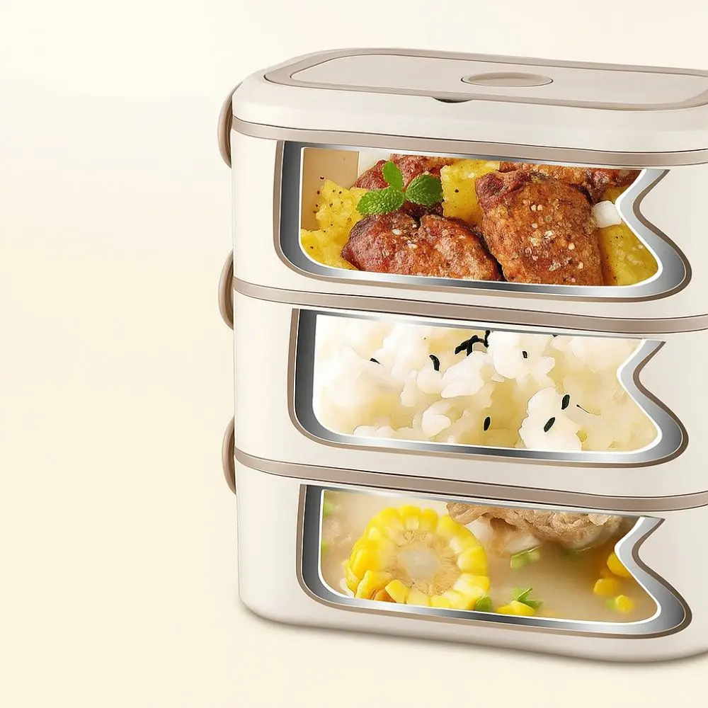 

Герметичный разделенный ланч-бокс, герметичный штабелируемый контейнер для еды, портативный ящик для еды большой емкости, школьный обед