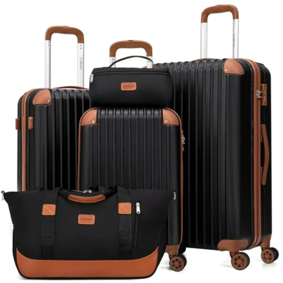 

Luggage Sets 5 Pcs Suitcases with Wheels, Suitcase Set ABS Hard Case Luggage with TSA Lock Spinner Wheels Durable Travel Luggag