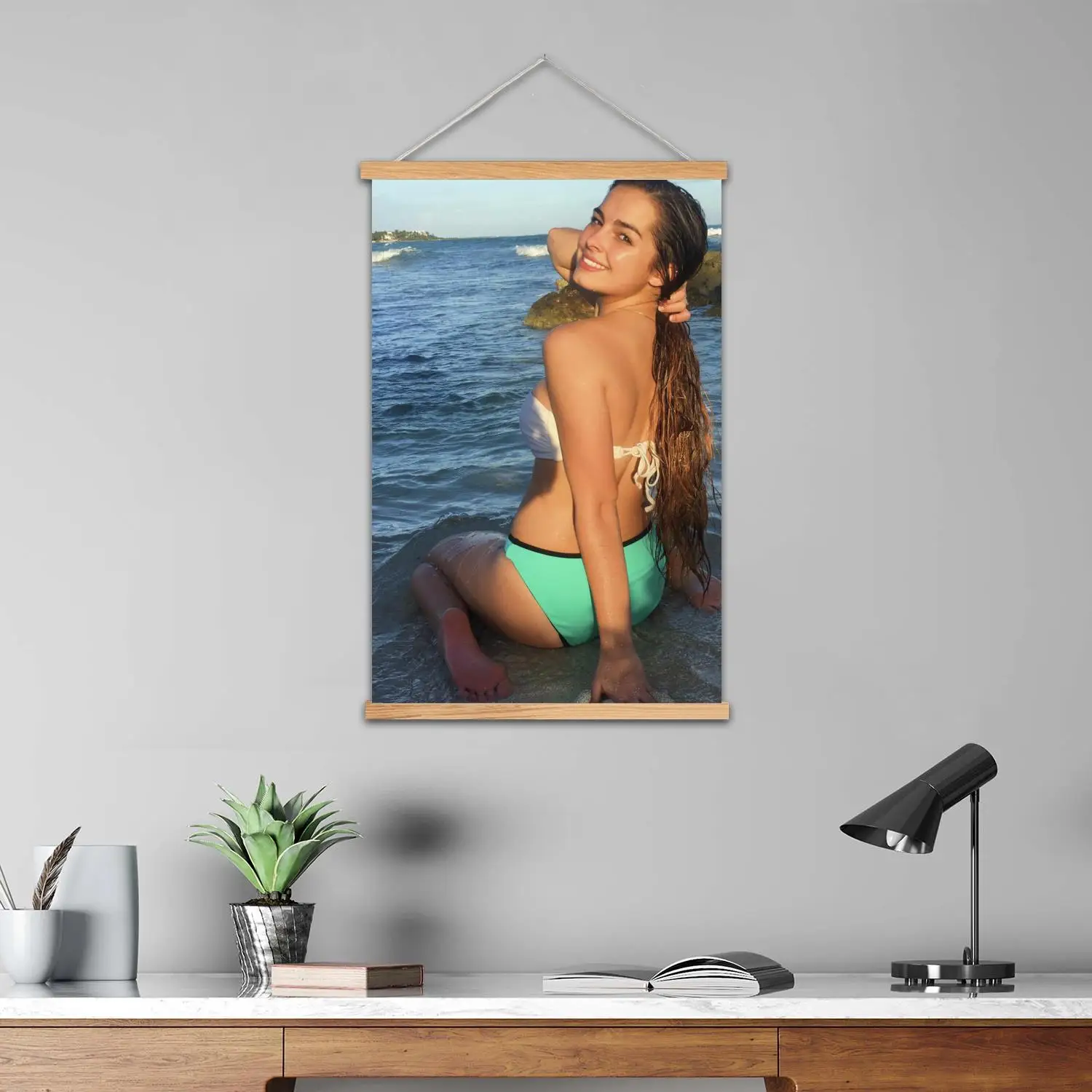 أديسون راي مؤطرة جدار اللوحة قماش ملصق فني وفن جدران، ديكور غرفة نوم الأسرة الحديثة، الملصقات، اللوحة الزخرفية