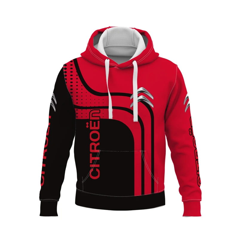 3D Hoodie Citroen Brand Car Logo Sweatshirt Men's Casual Pullover High Quality Couple Outdoor Fashion European Large 100-6XL