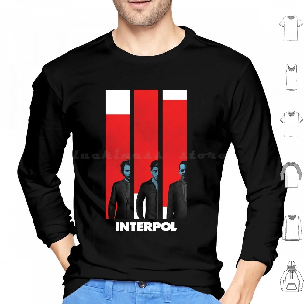 Interpol Band Hoodie cotton Long Sleeve Interpol Band Interpol Band Indie Alternative Antics Music Album American Daniel