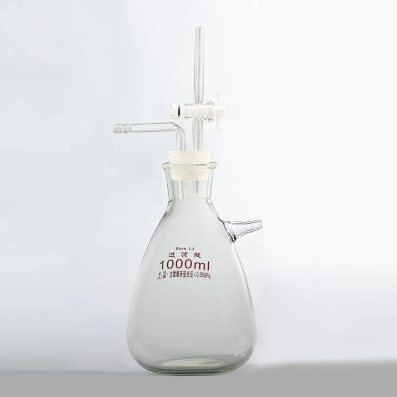 250ml/500ml Glass Buffer Safety Bottle Vacuum Filtration Accessory Anti‑Backflow Pressure Relief Vessel Tool