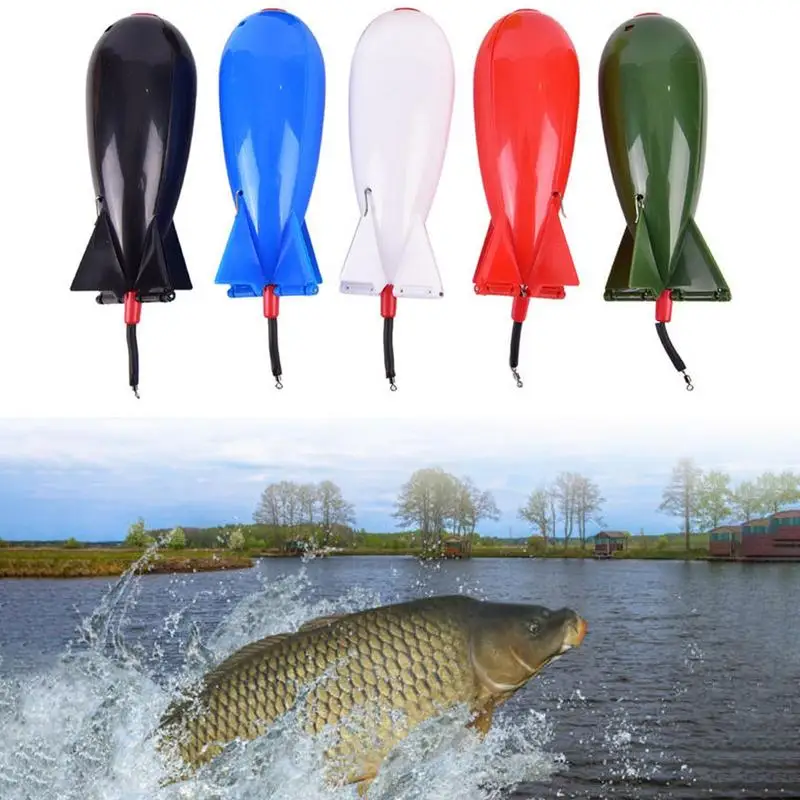 Carp Fishing Rocket Feeder Spod Bombs Float Decoy Bait Rack Pellet Rocket Feeder Fishing Bait Feeder Fishing Tackle Accessories