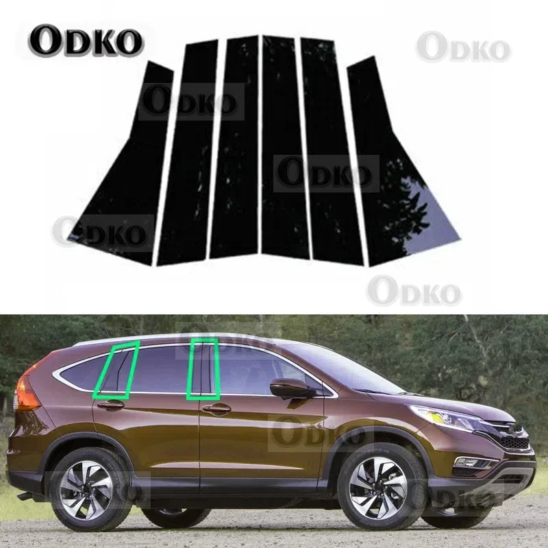 For Honda CRV 2012 2013 2014 2015 2016 Car Pillar Posts Window Door Moulding Trims Cover BC Column Stickers Auto accessories