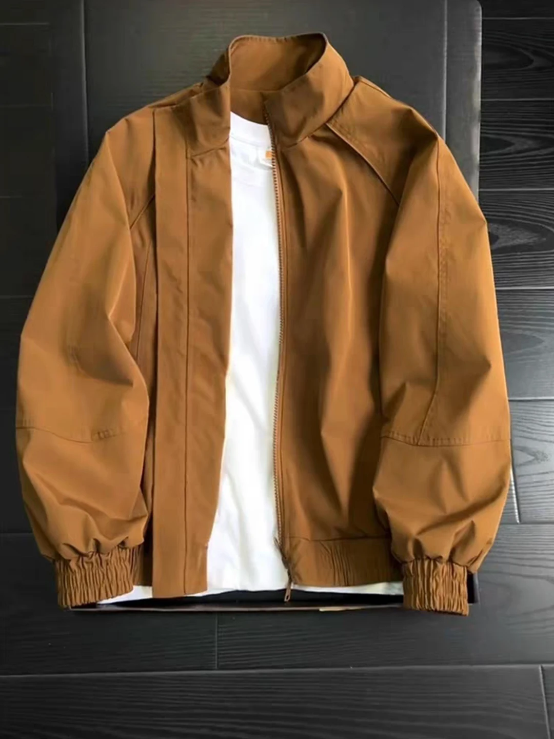 

Cleanfit Men's Workwear Flight Jaet Spring American Tee-Proof Stand Collar Windbreaker Premium ort Outerwear
