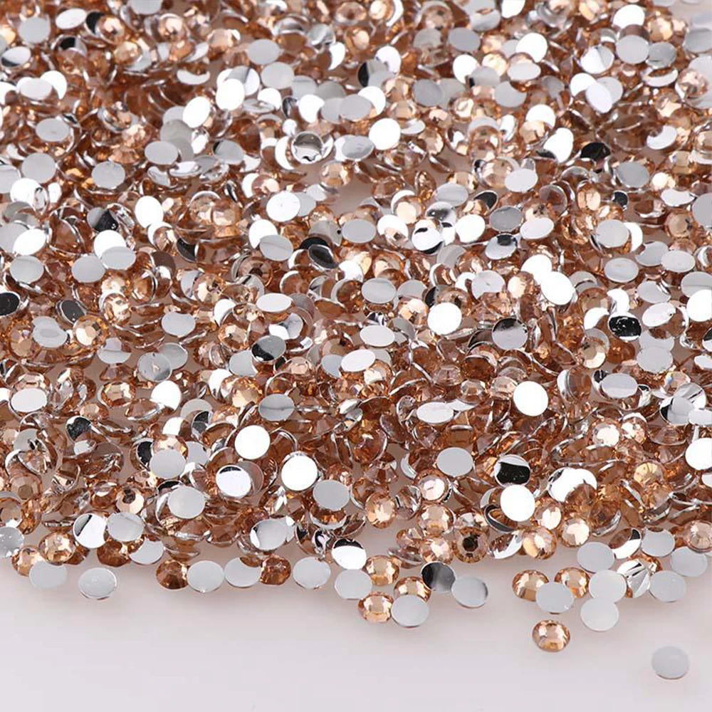 1000 Stück nicht Hot Fix Strasssteine 2/3/4 mm rund Harz Flatback Kristall Strass DIY Nail Art Schmuck Kleidungsstück Dekorationen zum Aufkleben