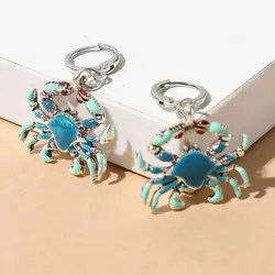 Women Earrings Elegant Crab Shape Earrings Glossy Metal Dangle Earring Crab Shape Drop Earring Party Hook Earrings Jewelry
