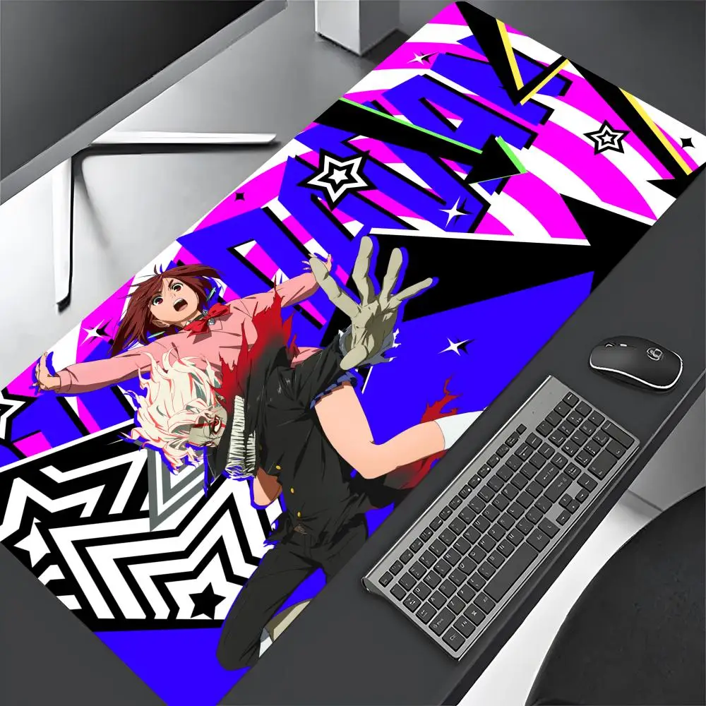 Cartoon Anime DAN DA DAN Mouse Pad Gaming Mousepad practical Large 900x400mm MouseMat Gamer Mause Carpet PC Desk