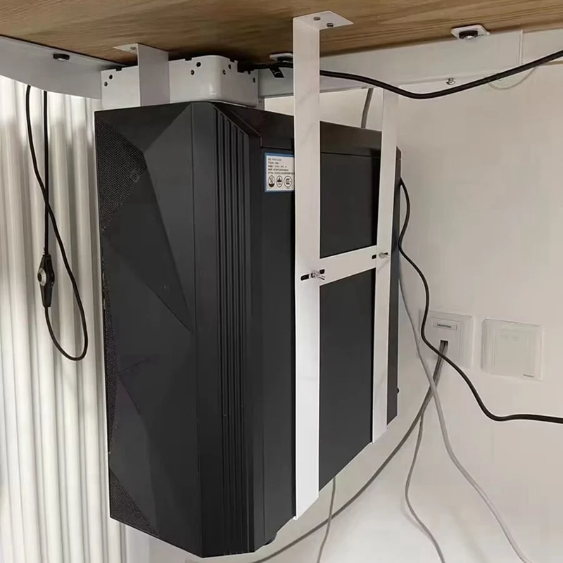 1 Set Under Desk PC Mount Bracket For Computer Case Computer Mainframe Hanger Host Box Stand Bracket Rack