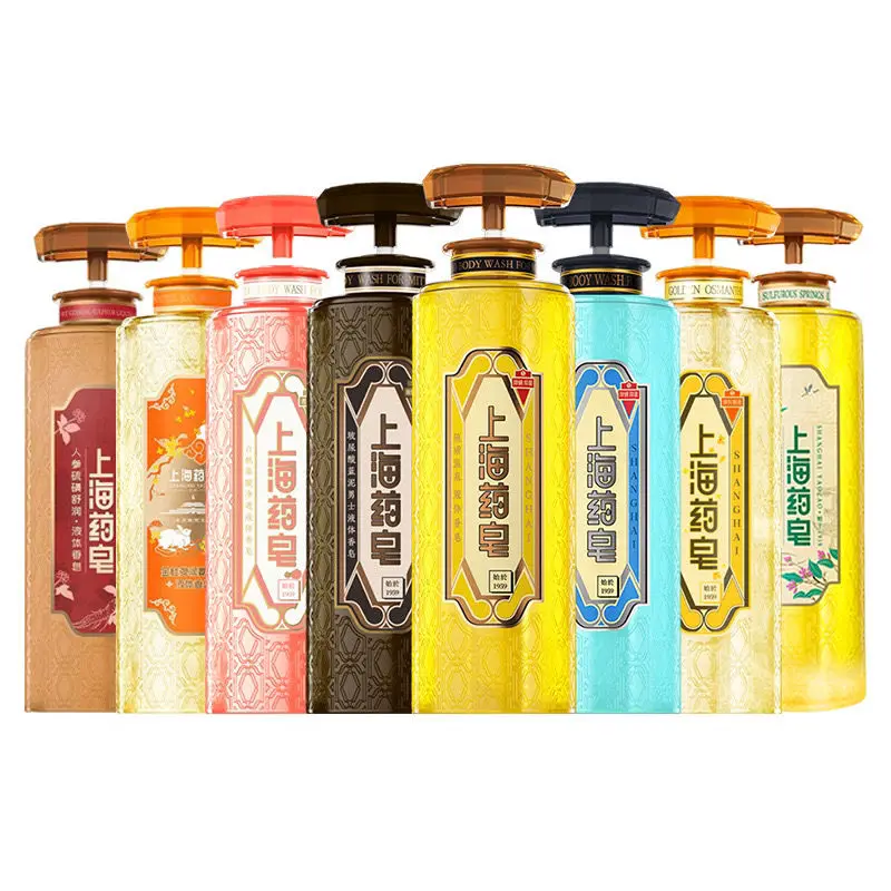 

Shanghai Medicinal Sulfur Liquid Soap 620g, 3-in-1 Mite Removal & Moisturizing Body Wash for Men and Women