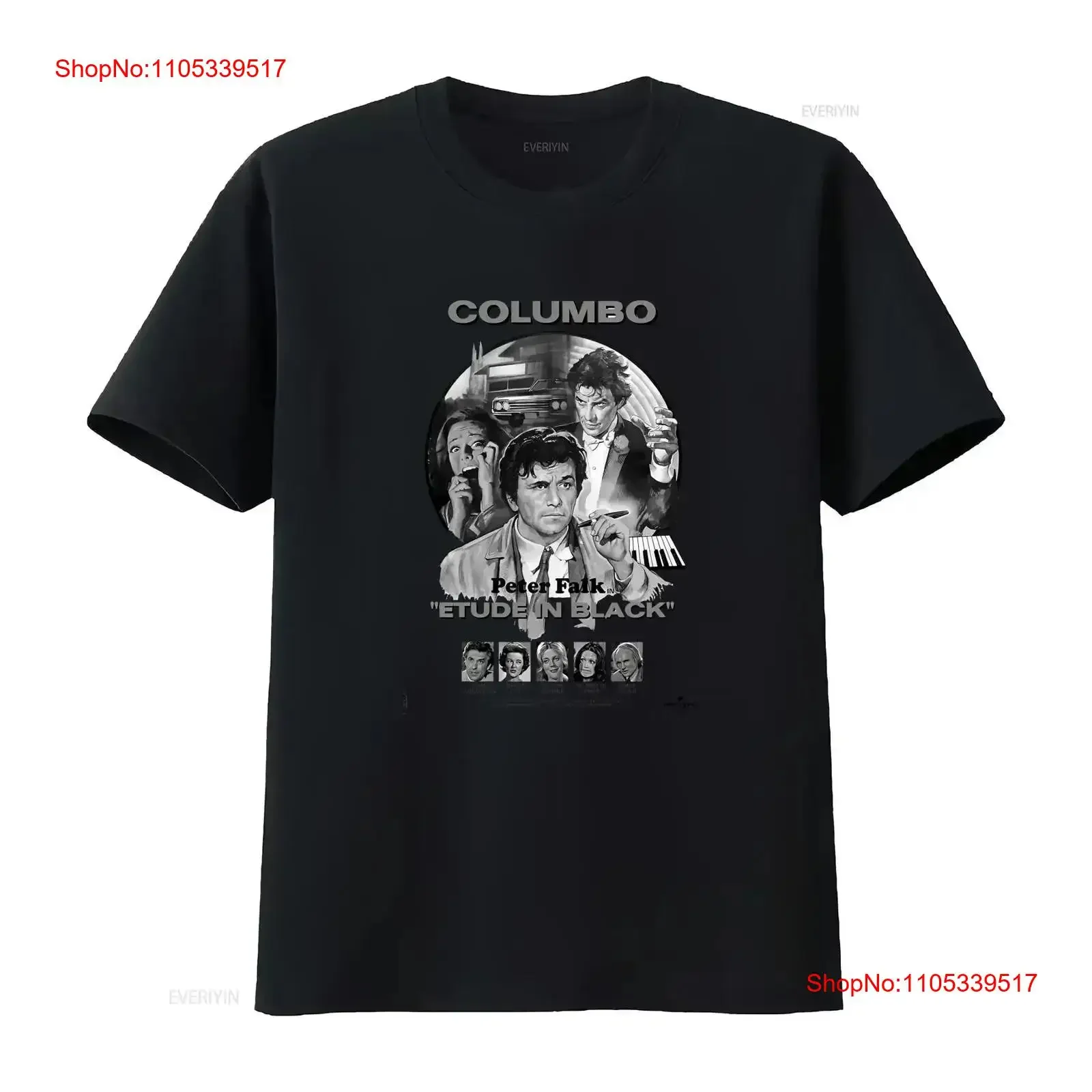BLACK Print Columbo V2 T shirt Natural VINTAGE Movie Poster Cotton S 5XL Washed Comfortable Stylish Soft vintage Washed fashion
