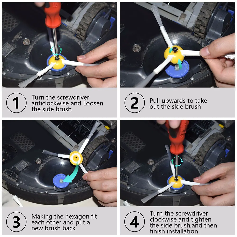 Side Brush main brush filter for iRobot Roomba 500 600 700 800 900 Series 528 560 595 614 615 671 675 690 760 770 860 870 880