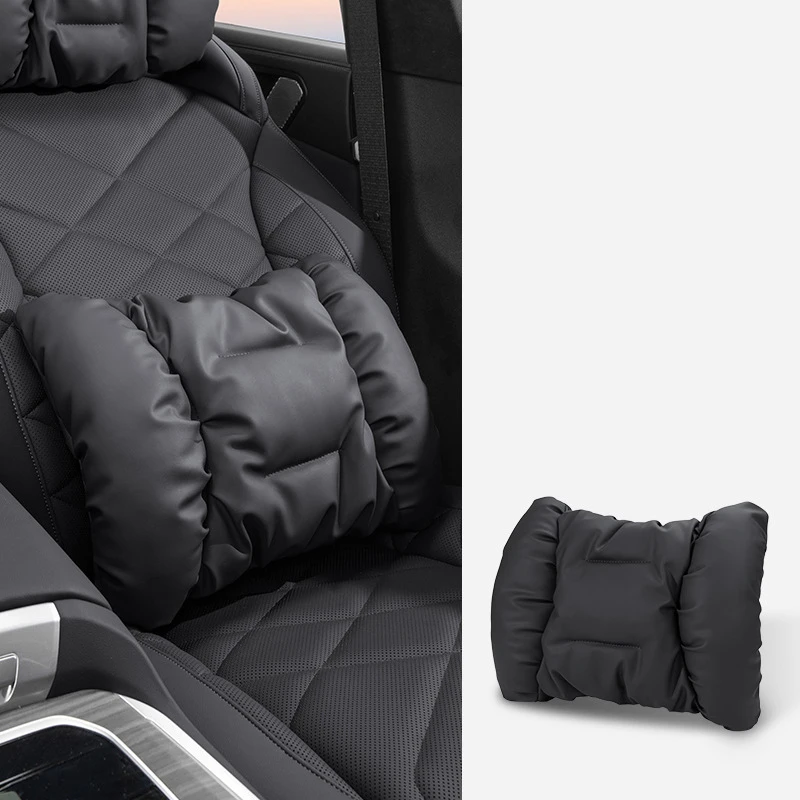 

Lumbar Support For Car Luxurious Nappa Leather Car Seat Backrest Universal Interior Car Accessories Car Waist Cushion