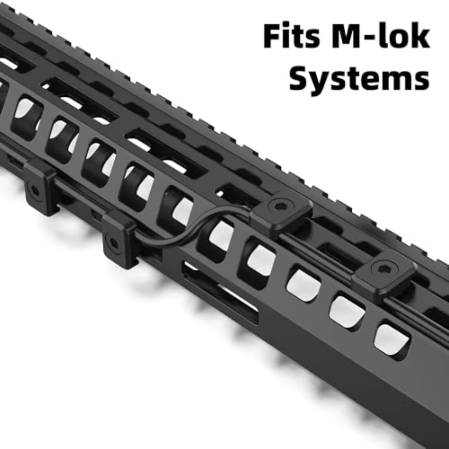 20 Pack Picatinny Pressure Switch Cable Guides Compatible With M-LOK System, Cable Clips, Flashlight Laser Wire Clips for Mloc