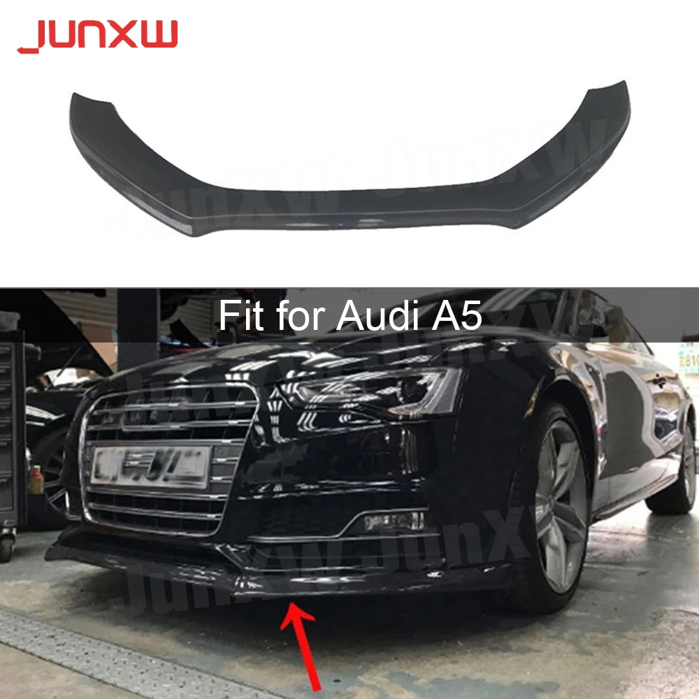 

Carbon Fiber Front Lip Spoiler Bumper Chin Guard For Audi A5 S5 2013-2016 Car Styling