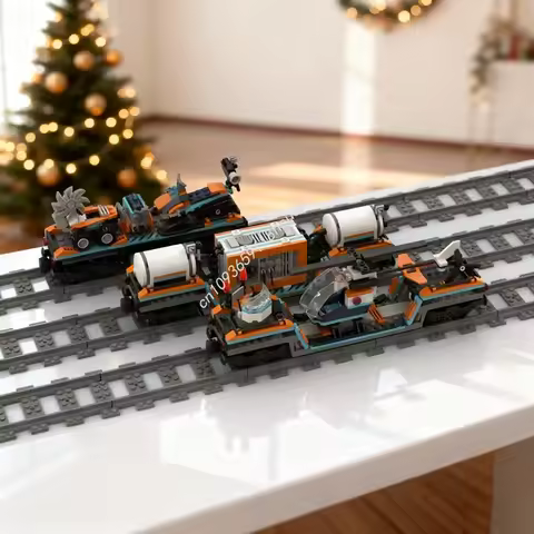 711pcs MOC Additional Cars Arctic Polar Express Trained Model Toys Building Blocks DIY Idea Brick Christmas Gifts Kids Birthday