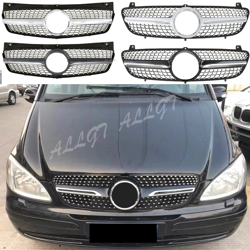 Front Racing Facelift Center Kühlergrill Stoßstangen grill für Mercedes-Benz W639 Viano 2006 2007 2008 2009 2010 2011 2012 2013 2014
