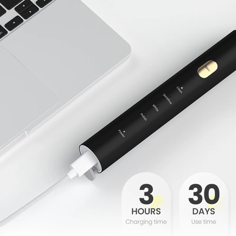 New Soft Bristles  Home Electric Toothbrush Adult USB Charging Intelligent Sound Wave Waterproof Noise Reduction High Frequency