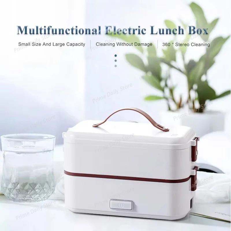 Portable Stainless Steel Electric Lunch Box with Rice Heating Insulated Household Cooking Student Japanese Style Food Container