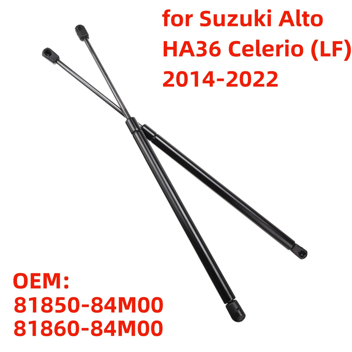 Barres de Support de levage de jambe de force à gaz de hayon de coffre arrière de voiture de 2 pièces 8185084 M00 pour Suzuki Alto HA36 Celerio LF 2014-2022