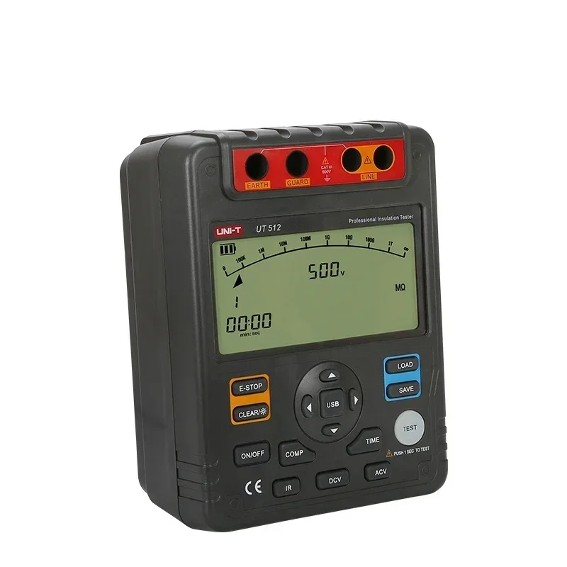 Hot SalesUT512 Intelligent 9999 Counting Insulation Digital Resistance Test Instrument Industrial Electrician Maintenance Voltme
