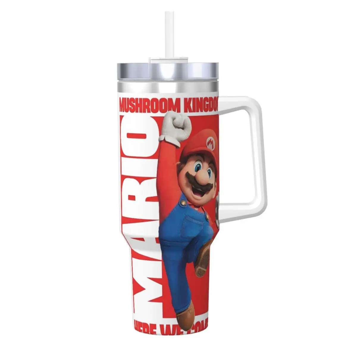 Stainless Steel Tumbler Super Cartoon M-Marios Thermal Mug Leakproof Cold and Hot Car Mugs Beach Printed Water Bottle