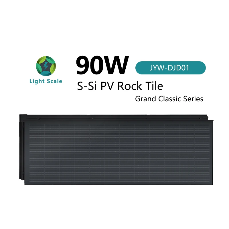 BIPV Technology for Residential Sloped Roof Systems Customized Solar Roof Tiles with Crystalline Silicon