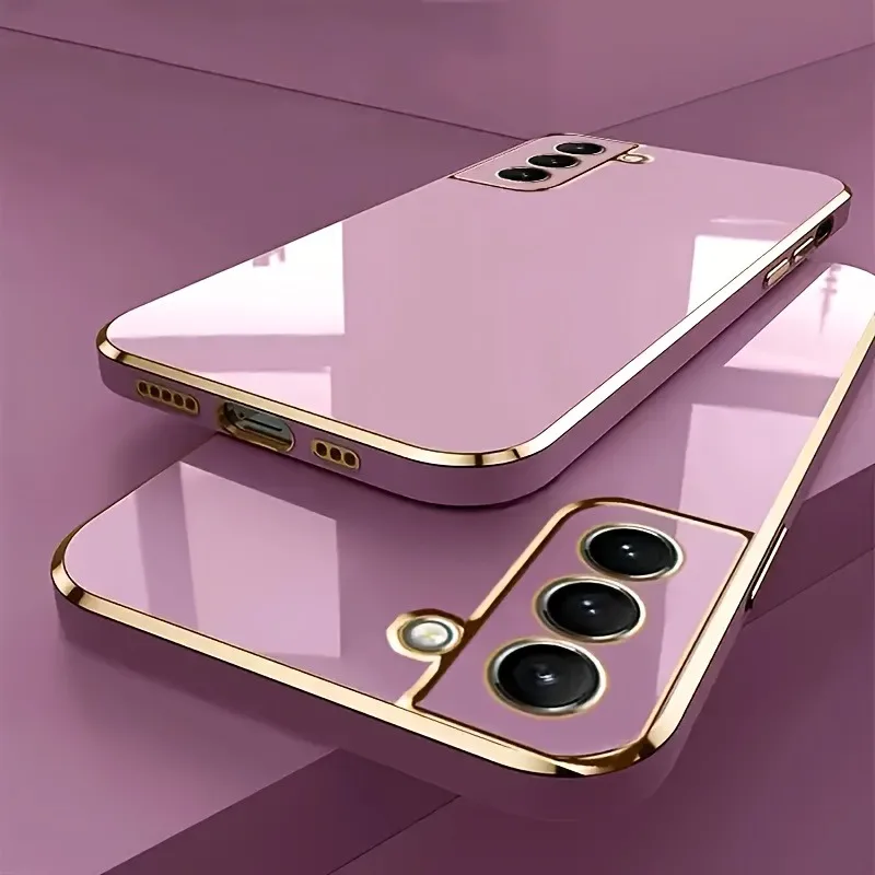 Phone Case for Samsung Galaxy Quantum Wide 6 5 Buddy Jump 4 3 2 Solid color electroplating shockproof protection back cover