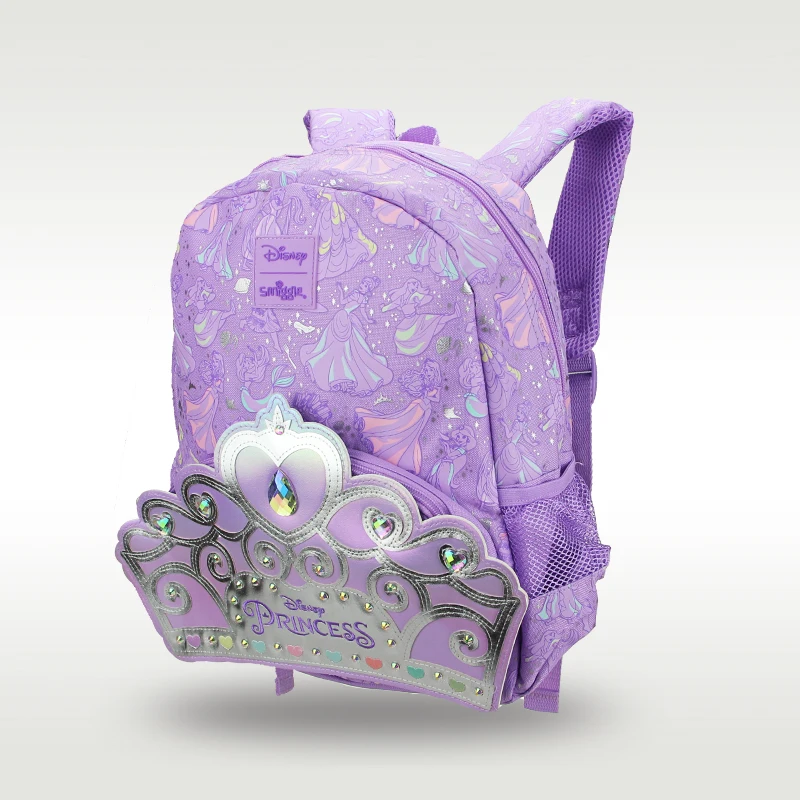 Mochila escolar original de Australia Smiggle para niños, bolsa de princesa púrpura linda de alta calidad para niñas de 3 a 6 años, 14 pulgadas,