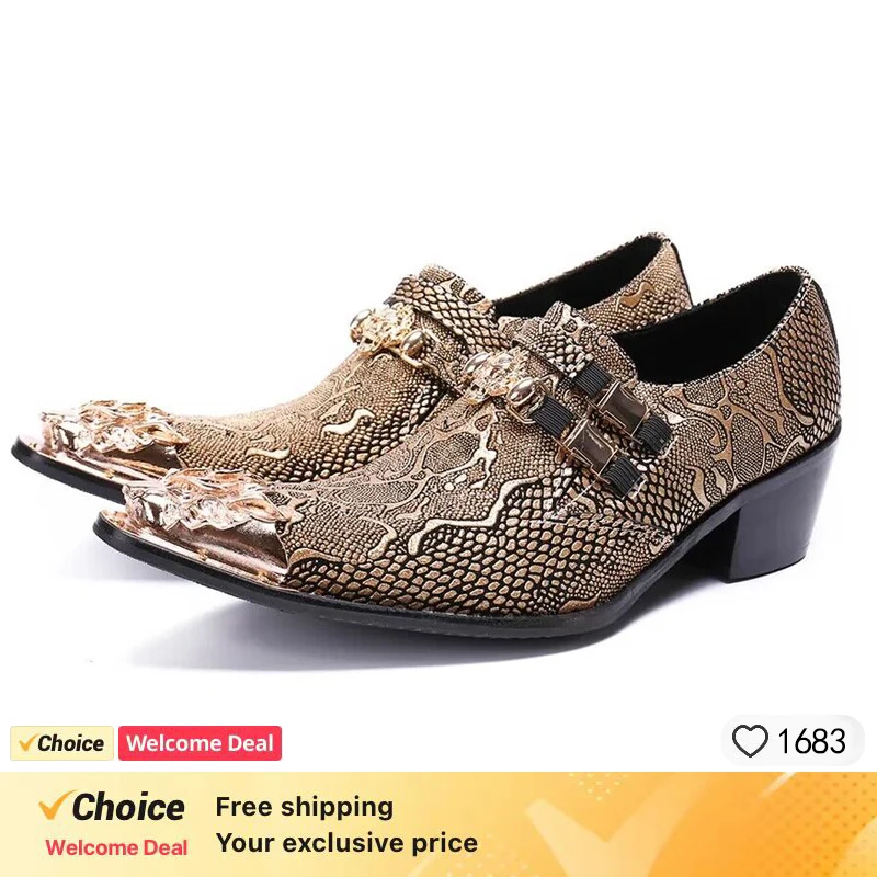 

Luxury designer men's leather shoes, python print pointed fashion dress shoes, men's wedding office business formal shoes