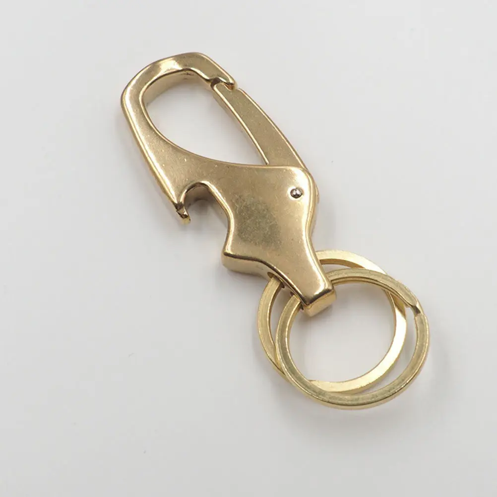1Pcs Keychain Bottle Opener Copper Portable Beer Cap Opener Outdoor Kitchen Tool Golden Key Chain Key Hanging Chain