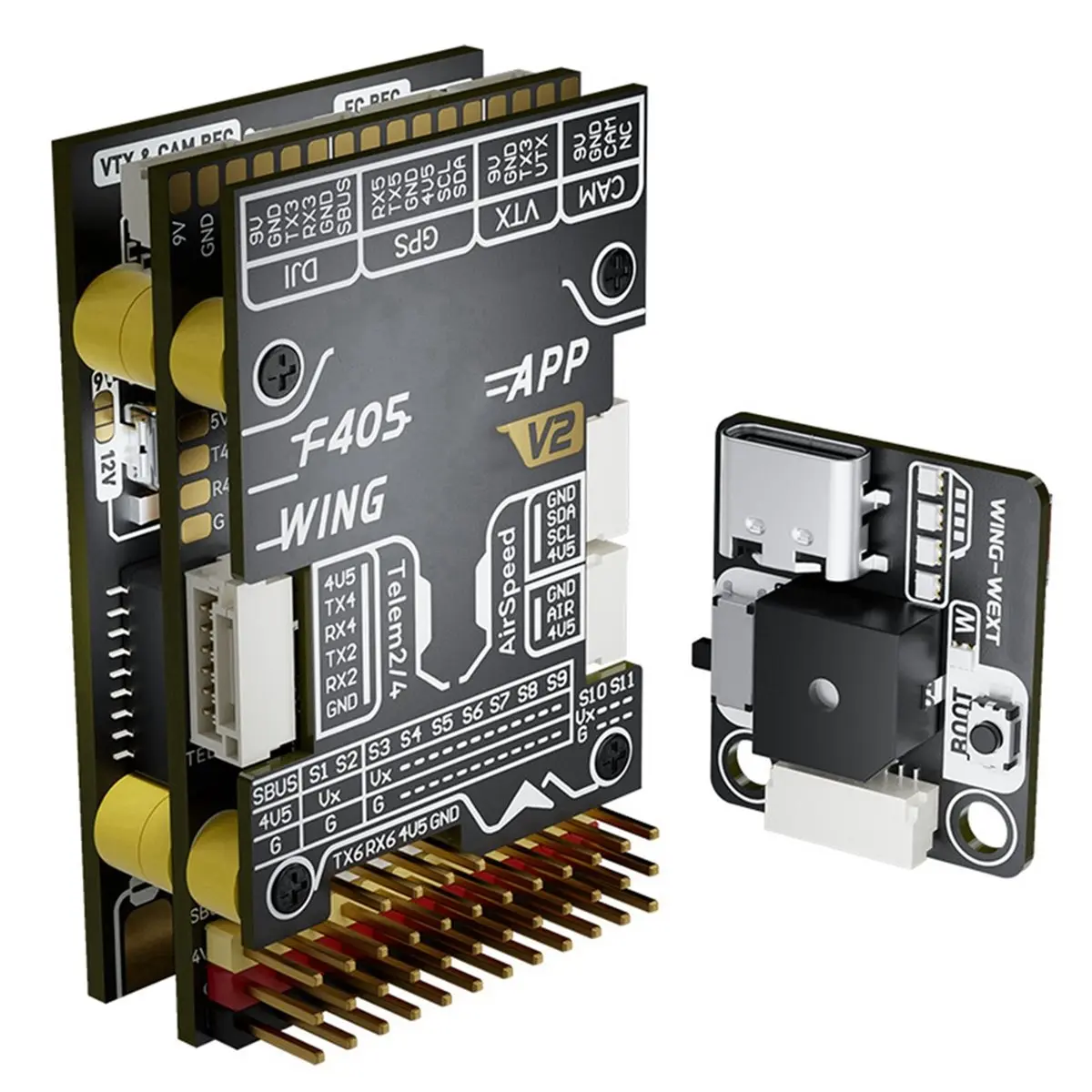 ~CLEARANCE A F405 WING APP V2 Flight Controller for Fixed Wing FPV, Supports for APP Presetting, DIY RC Airplane Parts