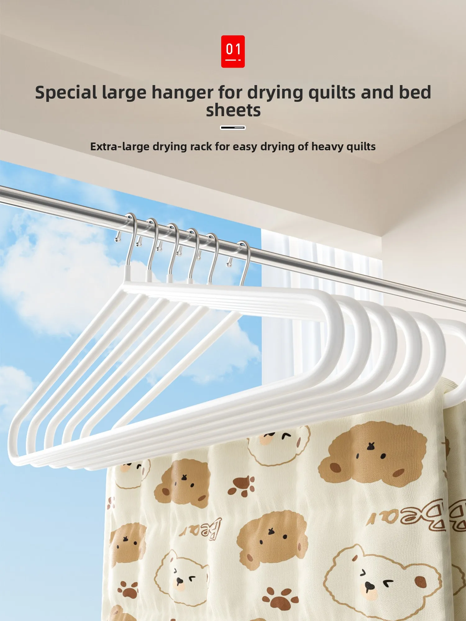 

Stainl Steel Clothes Drng Ra Large Size Quilt Covering Bed eet Drng Clothes Hanger Home Use Balcony Space Saving