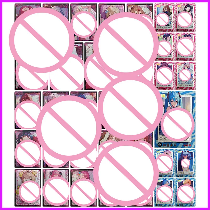 Cartas Colecionáveis Raras SSR UR de Anime Goddess Story, Alter Rem, Ganyu, Hoshino Ai, Nakano Miku, Asuna, Nezuko, Furina, Brinquedos para Meninos, Presente