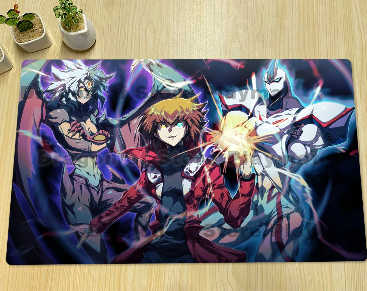 YuGiOh Yubel Playmat Elemental HERO Neos Jaden TCG CCG Mat Board Game Duel Pad Trading Card Game Mat Rubber Mousepad Free Bag