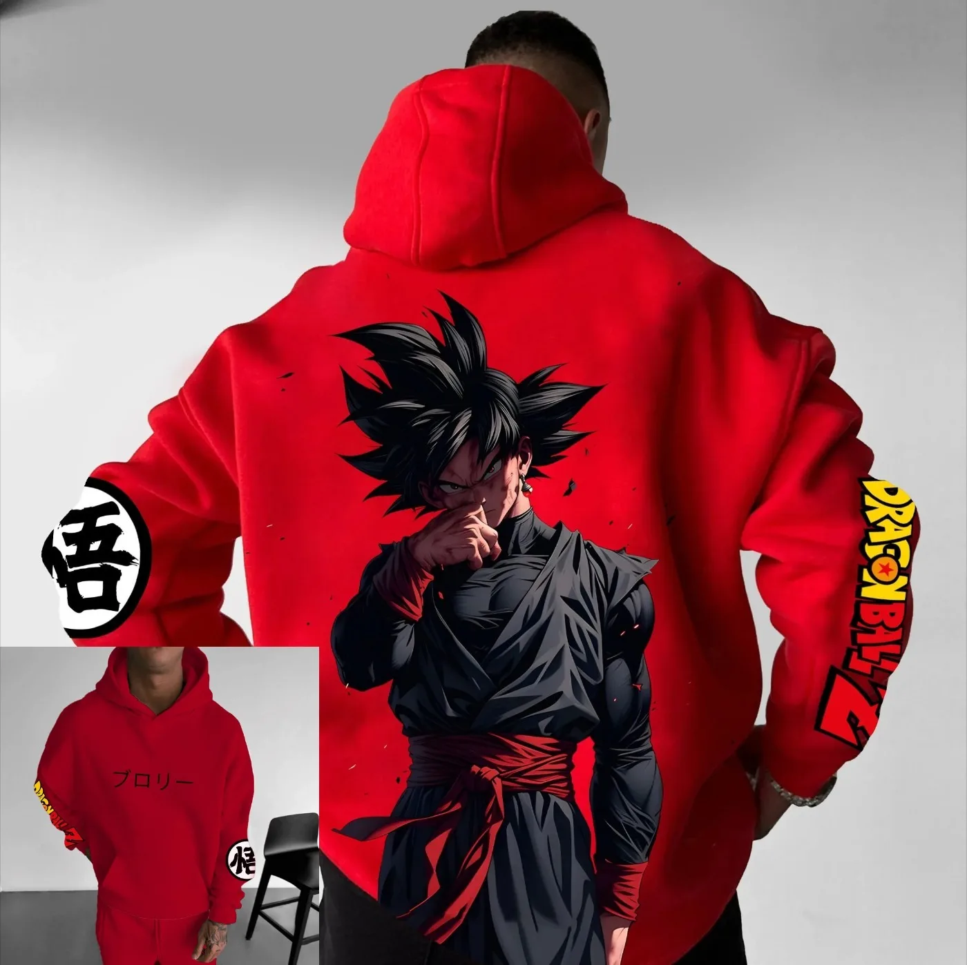 

Anime Dragon Ball Super Saiyan Hoodie, Men's Sportswear, Cotton Casual Long-sleeved, Spring and Autumn Casual Parent-child Wear