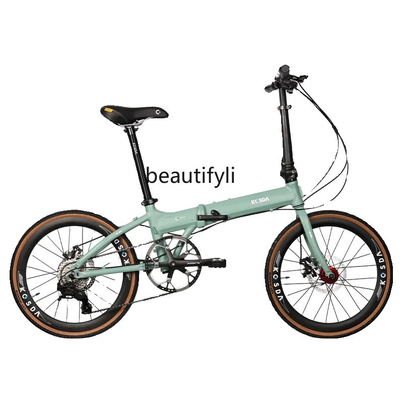 

22-Inch Aluminum Alloy Portable Ultra Light Folding Bicycle Adult Commuter Disc Brake Variable Speed Bicycle