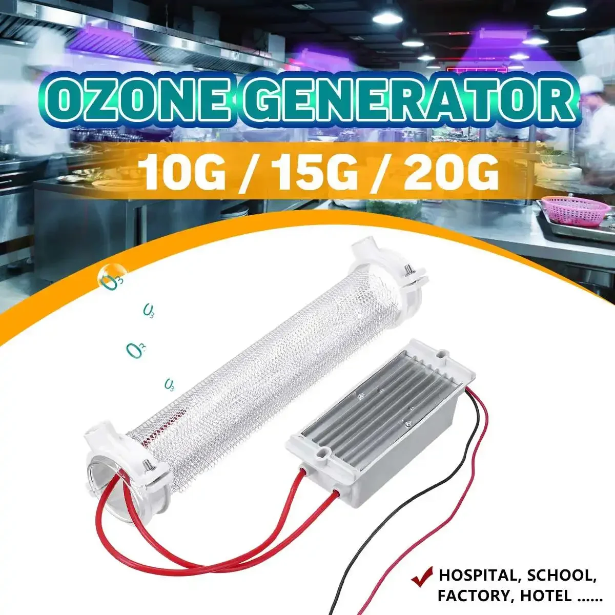 10g 15g 20g 220V Ozone Generator Replacement Car Air Purifier Machine Replace Sterilizer Air Cleaner Ozonator Vilica Tube