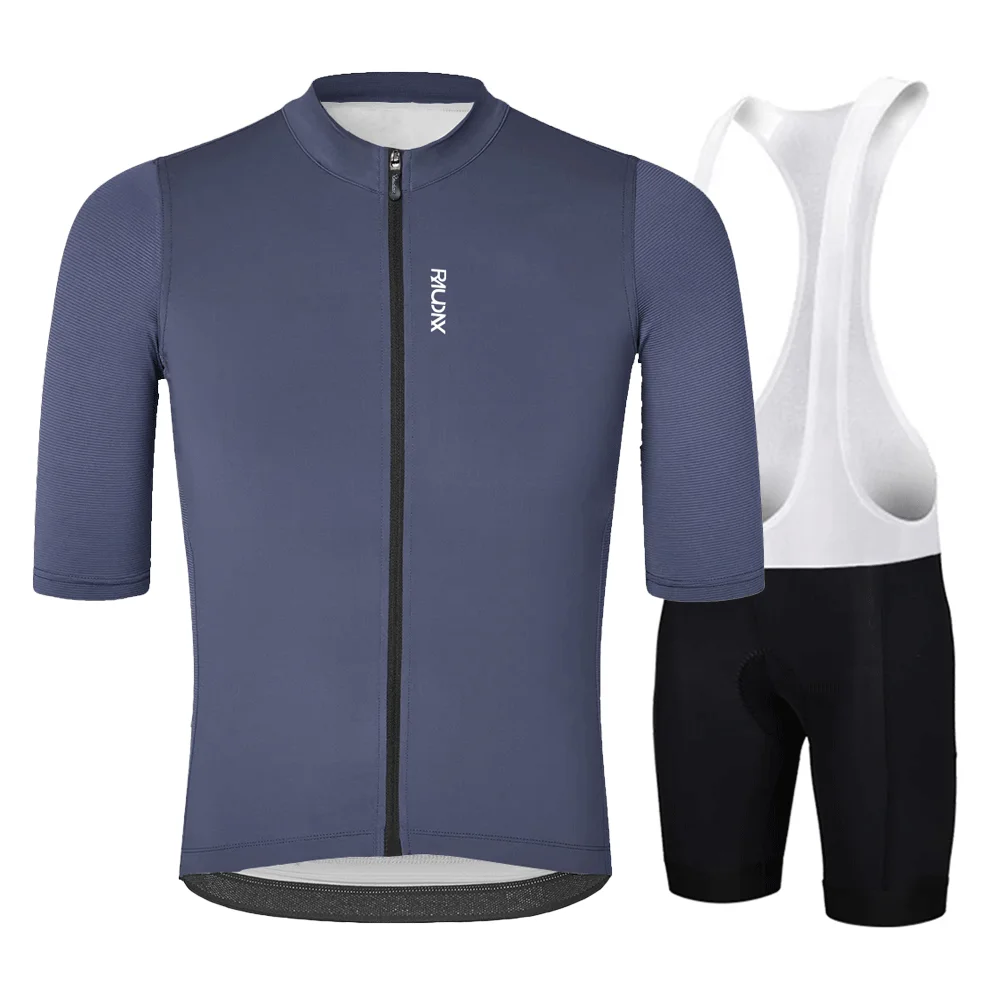 RAUDAX Radtrikot-Set, kurzärmelige Fahrrad-Shorts, Anzüge für Herren, atmungsaktive Rennrad-MTB-Radsportbekleidung mit Taschen