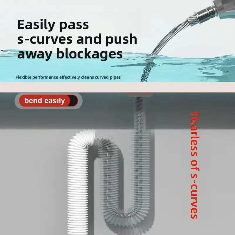 بالوعة المرحاض استنزاف Unblocker أنابيب الصرف الصحي المكبس نعرات 3-5 متر يده للتمديد الحمام أدوات تنظيف المطبخ