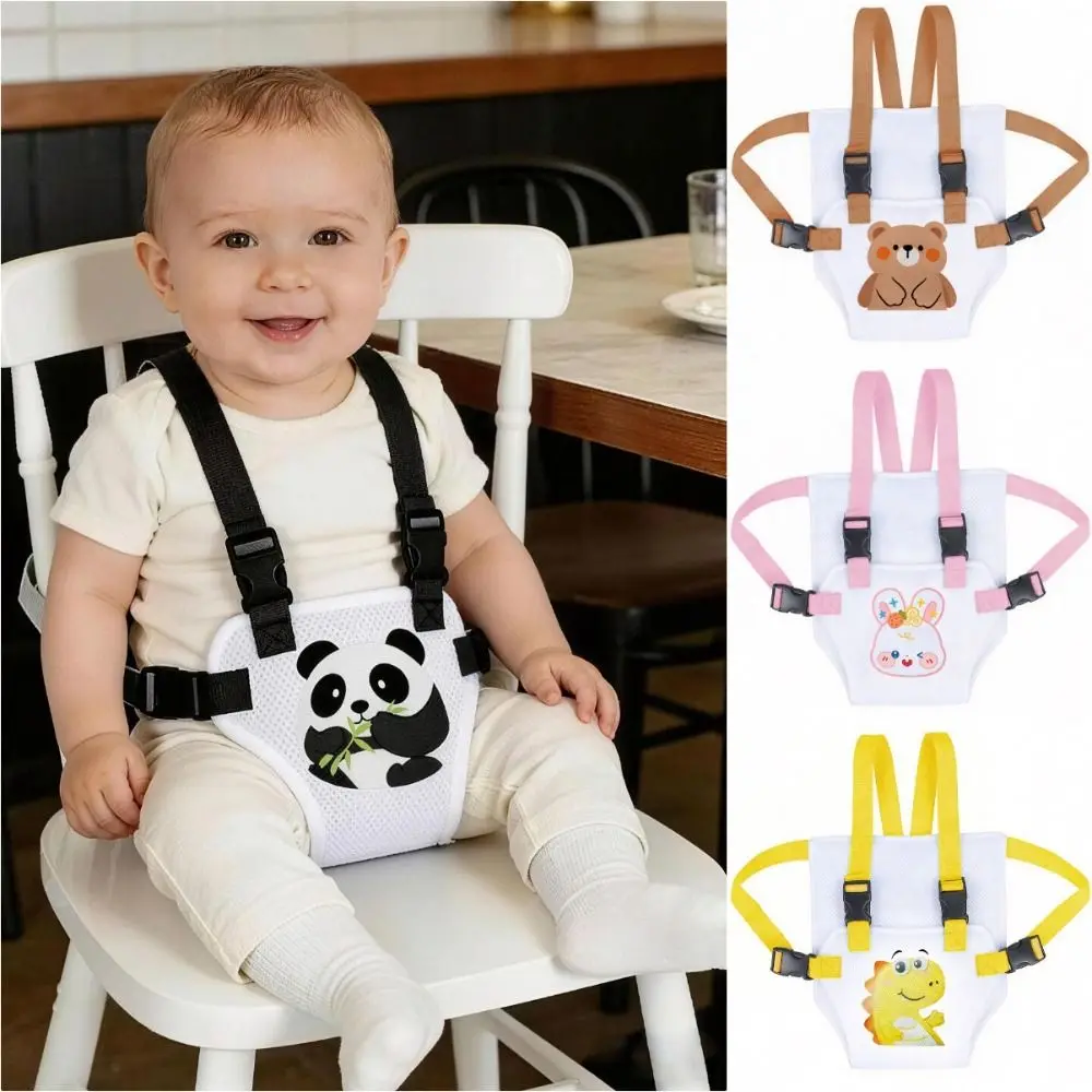 Cartoon Baby Dining Chair Strap Lightweight with Mesh Design Baby Feeding Harness Breathable Easy to Carry Safety Seat Strap