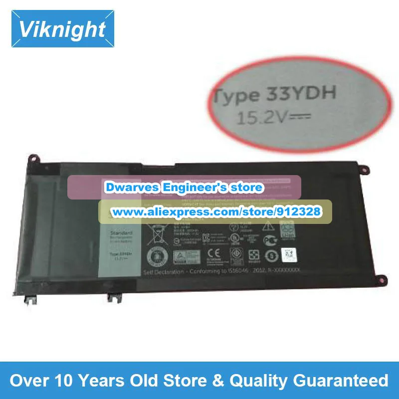 Imagem -01 - Bateria Genuína para Dell 33ydh Fhv W7nkd g3 15 3579 17 3779 g5 157577 g7 7588 Ins 15-7577 15.2v 3500mah 56wh bateria genuina para dell 33ydh fhv w7nkd g3 15 3579 17 3779 g5 157577 g7 7588 ins 15 7577 152v 3500mah 56wh 01