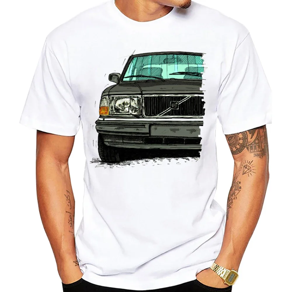 Old Classic Golden Volvoes 240 t-shirt modello anni \'90 estate uomo manica corta Hip Hop Boy magliette Casual Turbo vagons Car White Tees